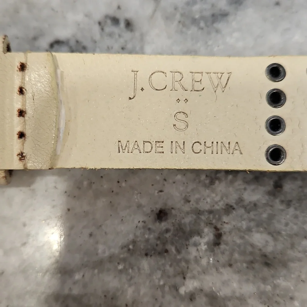 J. Crew Light Beige Belt with Studded Design - Picture 3 of 8